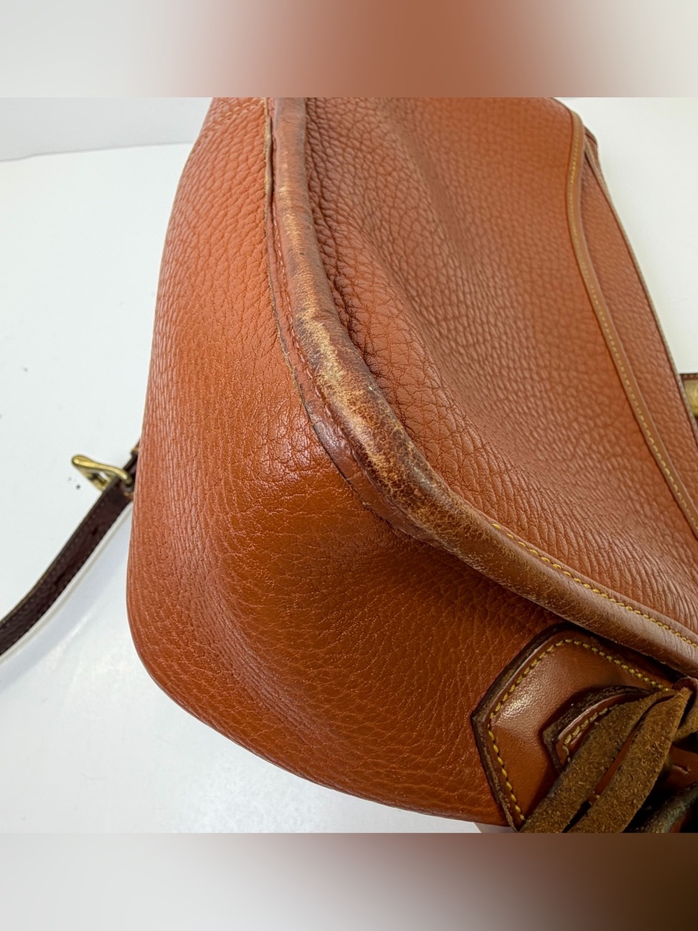 Dooney & Bourke Brown Leather City Satchel with Handle and Strap All Weather - Picture 14 of 16